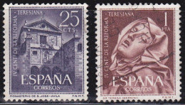 1962 - ESPAÑA - IV CENTENARIO DE LA REFORMA TERESIANA - EDIFIL 1428,1429 - Usati