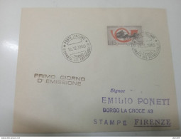 1960 LETTERA CON ANNULLO FIRENZE GIORNATA DEL FRANCOBOLLO - 1946-60: Poststempel