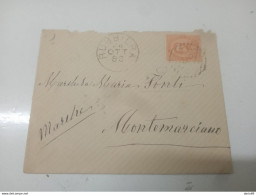 1888 LETTERA CON ANNULLO RUBBIERA REGGIO EMILIA + MONTEMARCIANO - Poststempel