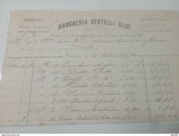 1872 FIRENZE DROGHERIA BERTELLI FABBRICA CIOCCOLATA - Italie
