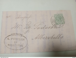 1927 LETTERA  CON ANNULLO MANDURIA - Storia Postale