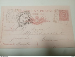 1894 CARTOLINA CON ANNULLO APPENNINO MACERATA - Entero Postal