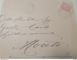 1890 FRONTESPIZIO CON ANNULLO VARANO DEI MELEGARI PARMA - Poststempel