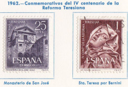 1962 - ESPAÑA - IV CENTENARIO DE LA REFORMA TERESIANA - EDIFIL 1428,1429 - Gebraucht