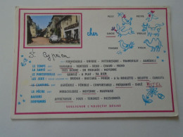 D203302  CPSM Saint Cyprien Sur Dourdou - 1963 Mini Vue - Carte Préremplie Et Souligner L'adjectif Désiré  -Citroen - Saint Cyprien