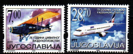 Jugoslawien 2002 - Mi.Nr. 3079 - 3080 - Postfrisch MNH - Flugzeuge Airplanes - Flugzeuge