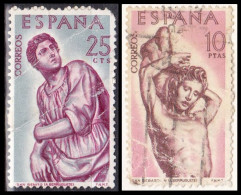 1962 - ESPAÑA - BERRUGUETE - SAN BENITO - EDIFIL 1438,1443 - Usados