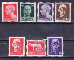 1945 LUOGOTENENZA IMPERIALE ROMA Fil. RUOTA Serie Completa NUOVO MNH - Mint/hinged