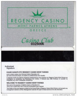 GREECE - Regency Casino Mont Parnes/Athens(large Thick Number, Black Strip), Casino Card, Used - Tarjetas De Casino