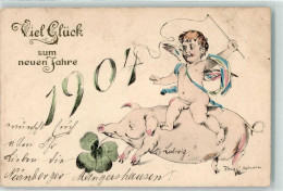 10672311 - Neujahr 1904 Amor Reitet Auf Einem Schwein - New Year
