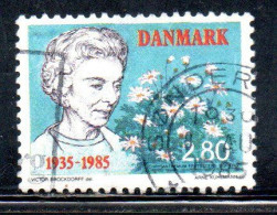 DANEMARK DANMARK DENMARK DANIMARCA 1985 ARRIVAL OF QUEEN INGRID 50th ANNIVERSAY 2.80k USED USATO OBLITERE' - Gebraucht