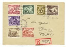 DL/25 Deutschland  Einschreiben Umschlag 1943 Von Nürnberg Nach Wien - Cartas & Documentos