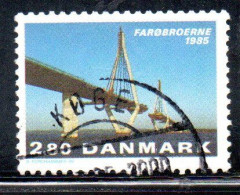 DANEMARK DANMARK DENMARK DANIMARCA 1985 OPENING OF THE FARO BRIDGES FAISTE BRIDGE 2.80k USED USATO OBLITERE' - Gebraucht