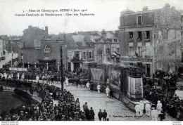 51 REIMS FETES DE CHAMPAGNE JUIN 1926 GRANDE CAVALCADE CHAR DES TAPISSERIES - Reims