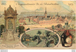 76 FECAMP CINQUANTENAIRE DE LA BENEDICTINE 1863 1913  IMP DURAND - Fécamp