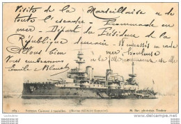 SUFFREN CUIRASSE A TOURELLES  VOIR TEXTE VOYAGE EN 1904 - Warships