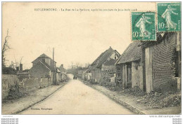 60 RICQUEBOURG LA RUE DE LA BERLIERE 1918 - Andere & Zonder Classificatie