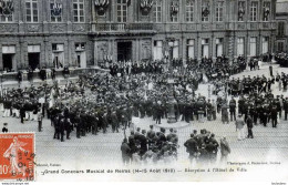 51 REIMS GRAND CONCOURS MUSICAL AOUT 1910 RECEPTION A L'HOTEL DE VILLE - Reims