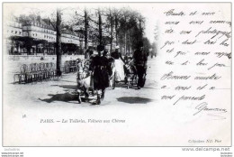 75 PARIS LES TUILERIES VOITURES AUX CHEVRES EDIT NEURDEIN N°38 VOYAGEE 1903 - Otros & Sin Clasificación