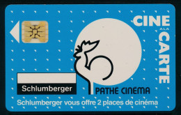 Cinécarte Pathé Cinéma Coq Sur Fond Bleu Avec Points Blancs - 2 Places / SC4 Sans Entourage - Entradas De Cine