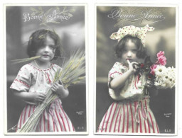 ENFANTS - Bonne Année - Lot De 2 Cartes Postales - 4073 Bis - Retratos