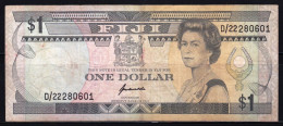 Fiji 1993 Queen Elizabeth II $1 Dollar Banknote P-89a Circulated + FREE GIFT - Fidschi