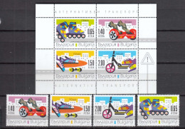 Bulgaria 2017 - Alternative Means Of Transport In Local Transport, Mi-Nr. 5342/45+Bl. 443, MNH** - Unused Stamps