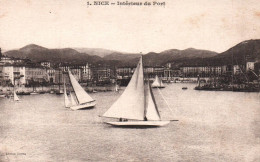 (RECTO / VERSO) NICE - N° 1 - INTERIEUR DU PORT LE 07/01/1918 - CPA - Navegación - Puerto