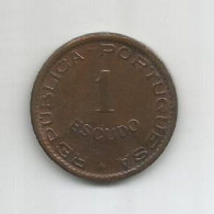 CAPE VERDE PORTUGAL 1$00 ESCUDO 1953 - Kaapverdische Eilanden