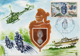 France Carte Maximum La Gendarmerie Nationale Oblt 1er Jour Illustrée - 1970-1979