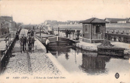PARIS - L'Ecluse Du Canal Saint Denis Cachet Verso Dépot Militaire De Convalescents LA ROCHELLE - District 19