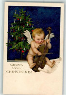 13948811 - Nr. 1149 Gruss Vom Christkind Engel  Cello  Tannenbaum Auf AK - Other & Unclassified