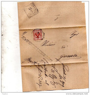 1909  LETTERA CON ANNULLO  OTTAGONALE TORRICELLA DEL PIZZO CREMONA - Storia Postale