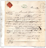1883 LETTERA CON ANNULLO SOSPIRO CREMONA + PIEVE D'OLMI IN CORSIVO - Marcophilie