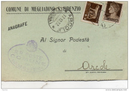 1932 CARTOLINA CON ANNULLO ARCOLE VERONA - Marcophilie