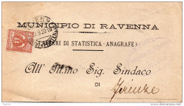 1920 LETTERA CON ANNULLO RAVENNA - Poststempel
