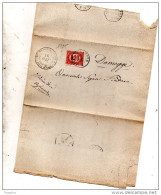 1875 LETTERA CON ANNULLO PIEVE DI CADORE BELLUNO - Revenue Stamps