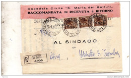 1957 LETTERA  RACCOMANDATA  CON ANNULLO CIVIDALE DEL FRIULI UDINE - 1946-60: Poststempel