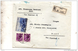 1960  LETTERA RACCOMANDATA  CON ANNULLO NOCI BARI - 1946-60: Poststempel