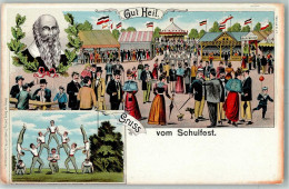 13425711 - Gut Heil  Gruss Aus Vom Schulfest Jahrmarkt AK - Historical Famous People