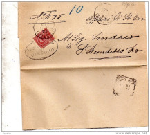 1898  LETTERA CON ANNULLO  OTTAGONALE VIRGILIO MANTOVA - Poststempel