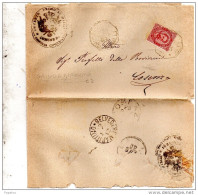 1887  LETTERA CON ANNULLO  OTTAGONALE GRISOLIA CIPOLLINA  COSENZA - Poststempel