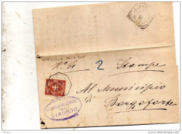 1901  LETTERA CON ANNULLO  OTTAGONALE VIRGILIO MANTOVA+ BORGOFORTE - Storia Postale