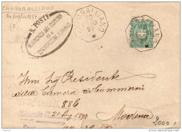 1897  LETTERA CON ANNULLO  OTTAGONALE CAMPOGALLIANO MODENA - Poststempel