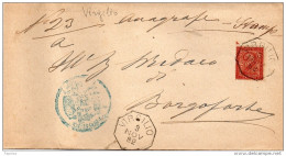1892  LETTERA CON ANNULLO  OTTAGONALE VIRGILIO MANTOVA - Poststempel