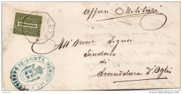 1888  LETTERA CON ANNULLO  OTTAGONALE GABBIONETA  CREMONA - Marcophilie