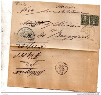 1892  LETTERA CON ANNULLO  OTTAGONALE VIRGILIO MANTOVA X  BORGOFORTE - Poststempel