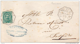 1885 LETTERA CON ANNULLO  OTTAGONALE  PIEVE D'OLMI CREMONA - Poststempel