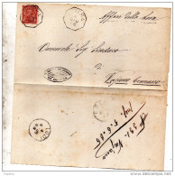 1886  LETTERA CON ANNULLO  OTTAGONALE DOVERA CREMONA - Marcofilie