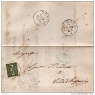 1883  LETTERA CON ANNULLO  OTTAGONALE  PIEVE D'OLMI CREMONA - Poststempel